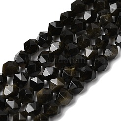 Естественный золотистый отлив обсидиан бисер пряди G-Z119-A10-01