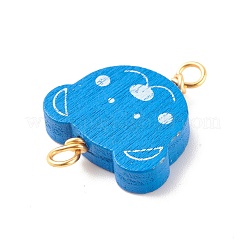 Окрашенные аэрозольной краской деревянные соединительные шармы PALLOY-JF01427-09