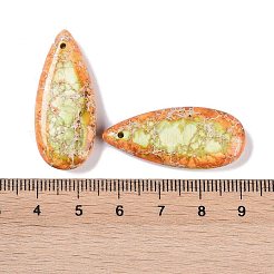 Подвески из окрашенной синтетической императорской яшмы&nbsp;G-P529-07K