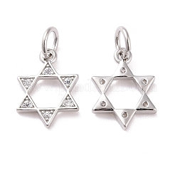 Латунные микропаве прозрачные кубические циркониевые подвески&nbsp;KK-G418-01P