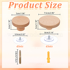 8 шт. 2-х стилистический деревянный крючок для одежды&nbsp;AJEW-AR0005-34