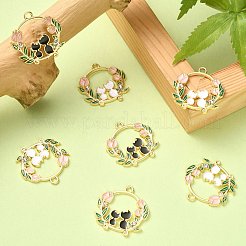 20шт 2 цвета сплава эмалевые подвески&nbsp;ENAM-CJ0004-20