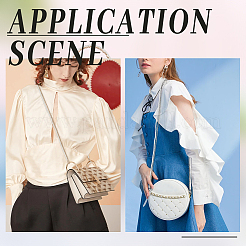 2 шт. 2 цвета пластиковая имитация жемчуга и железная цепочка цепочка для телефона через плечо FIND-WR0009-48