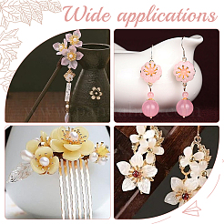 50 шт. 2-х цветные латунные колпачки для бусин KK-BBC0008-88