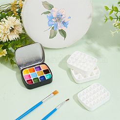 6 шт. 2 стильных пластиковых пустых набора акварельных красок AJEW-PH0011-30