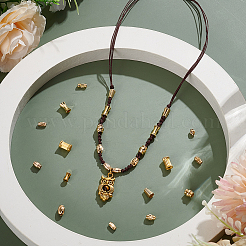 96 шт. 12 стиля латунных рифленых бусин FIND-PH0022-40