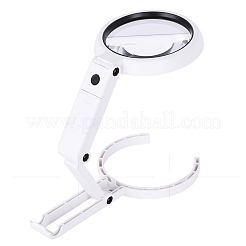 Abs пластиковая ручная и настольная складная лупа с подсветкой AJEW-L073-06