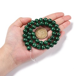 Природные малахит пряди из бисера&nbsp;G-O152-47-10mm-A