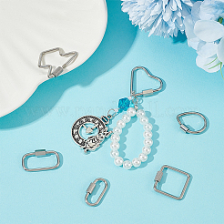 6 шт. 6 стиля подвески-карабиновые замки из нержавеющей стали 304 STAS-UN0059-96