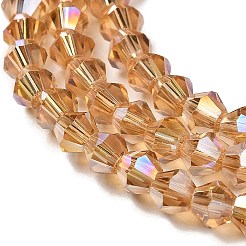 Прозрачные стеклянные бусины гальваническим пряди&nbsp;GLAA-F029-3mm-A18