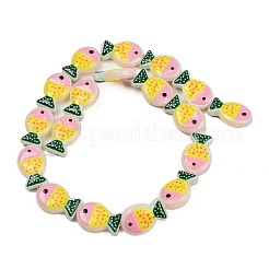 Выпечка окрашенные стеклянные бусины LAMP-F036-02E