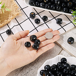 200 шт. 2-х видов окрашенных бусин из натурального кленового дерева WOOD-TA0002-80