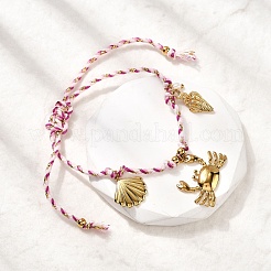 Браслеты из нержавеющей стали Ocean Series 304 BJEW-K237-16B-G