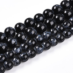 Выпечка окрашенные стеклянные бусины пряди&nbsp;DGLA-N008-10mm-10