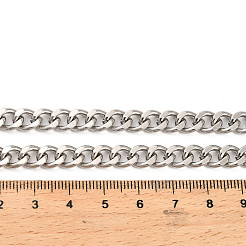 304 нержавеющая сталь кубинские звенья цепи ожерелья для женщин мужчин NJEW-G161-02P