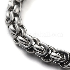 Браслет-цепочка из нержавеющей стали 201 BJEW-Z023-03C