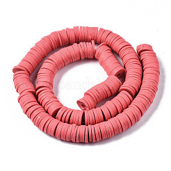 Плоские круглые бусины из глины ручной работы полимерные&nbsp;CLAY-R067-10mm-14