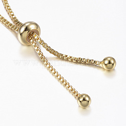 Регулируемые латунные браслеты-слайдеры из циркония BJEW-E317-25G