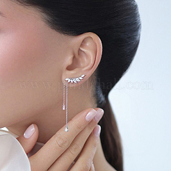 925 серьги-гвоздики с кисточками из стерлингового серебра QD3481