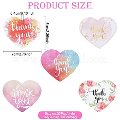 Мелованная бумага поздравительная открытка с благодарностью DIY-FS0007-76A