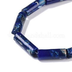 Окрашенные синтетические нити из имперской яшмы G-P529-D01-A02