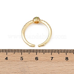 Регулируемые манжетные кольца с микропаве из кубического циркония из латуни RJEW-C139-14B-G