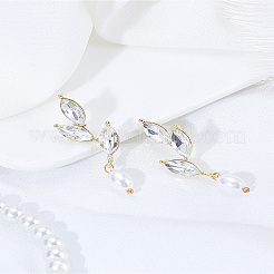 1 пара серег-гвоздиков из латуни&nbsp;EJEW-LP0007-081