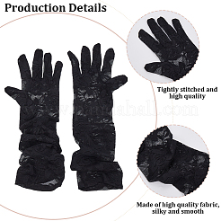 Длинные кружевные перчатки из полиэстера&nbsp;AJEW-WH20011-94A