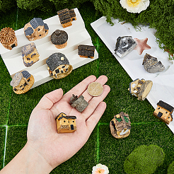 15 шт. 15 стиля декора для дома из искусственного камня из смолы&nbsp;DJEW-FH0001-37