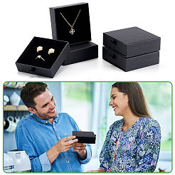 Подарочные ящики для хранения сережек из крафт-бумаги CON-WH0095-87A