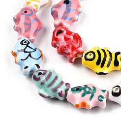 Фарфора ручной работы шарик нити X-PORC-N007-27