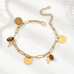 Браслеты с подвесками из нержавеющей стали 304 BJEW-JB12821