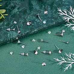 300 шт. 3 размера сережек-гвоздиков из нержавеющей стали 304&nbsp;FIND-DC0001-11