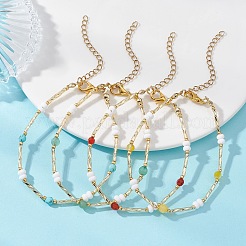 4 шт. браслеты из стеклянных бусин для женщин BJEW-MZ00261