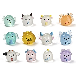 Светящиеся украшения из смолы китайского зодиака DJEW-M010-02