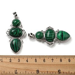 Синтетического малахита подвески&nbsp;G-Q158-04J