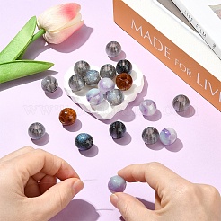 20 шт. Европейские бусины из смоляных блесток&nbsp;RESI-YW0004-61