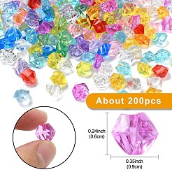 50 г прозрачных акриловых бусин&nbsp;TACR-YW0003-08