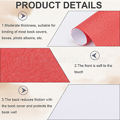 6 лист 3-х цветных льняных обложек для книг&nbsp;DIY-CP0010-66