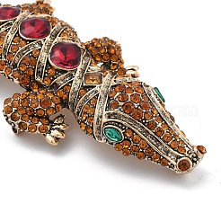 Броши из сплава крокодила со стразами&nbsp;JEWB-Q006-04A