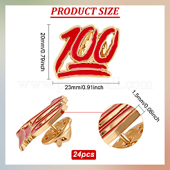 Броши из сплава 24 шт. AJEW-FG0004-20