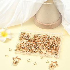 40 шт. поворотные карабины-карабинчики из цинкового сплава в форме звезды FIND-SP0001-22P