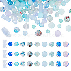 80 г прозрачных стеклянных бусин&nbsp;DGLA-TA0001-47F