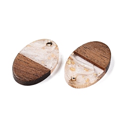 Подвески из прозрачной смолы и ореха&nbsp;RESI-T057-04N