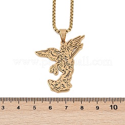 201 подвеска из нержавеющей стали с изображением архангела Михаила NJEW-K283-10G