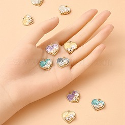 Светло-золотого сплава эмали подвески&nbsp;ENAM-YW0003-71