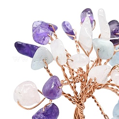 Украшения для витрин из натуральной смешанной каменной крошки пахиры голой&nbsp;DJEW-K025-04C