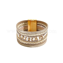 Кожаный браслет из нескольких нитей PW-WG12644-01