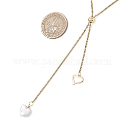 Регулируемый кулон в форме сердца из натурального жемчуга кеши&nbsp;NJEW-JN05947