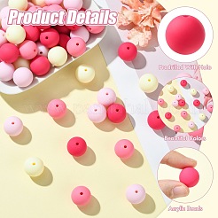 Прорезиненные стиль непрозрачной акриловые бусины&nbsp;LS-MACR-CJC0009-02E